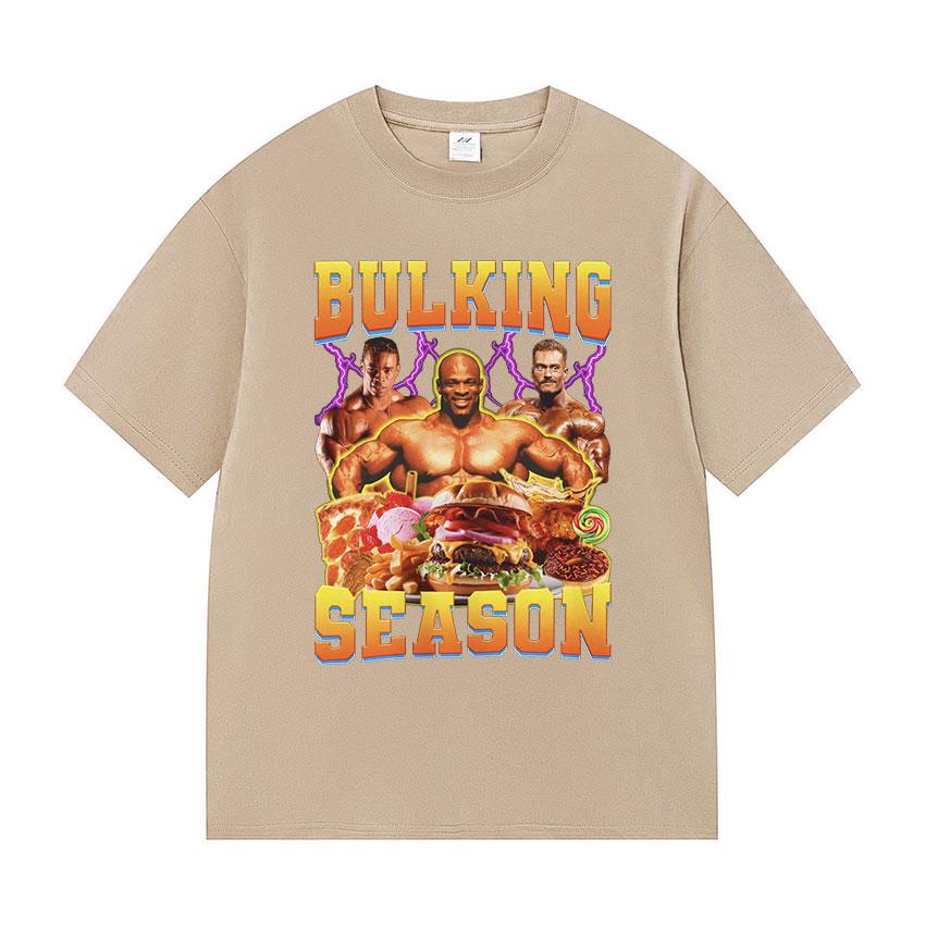 Bulking Season Kevin Levrone Funny Gym Meme TShirts Women Fashion Short Sleeve Tshirt Unisex Summer Cotton Tees Streetwear Top