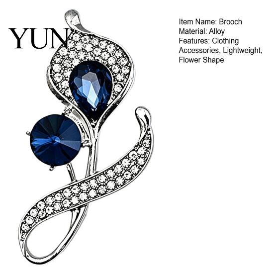 Vintage Floral Badge Women Rhinestone Flower Brooch Pin, Sparkling Lapel Jewelry Accessory Decorative for Coats Dresses Suits Daily Wear