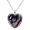 Jeff And Jane The Killer Necklace Anime Creepypasta Creepy Pasta Ticci Toby Creative Cartoon Glass Cabochon Heart  Pendant Gifts