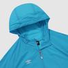 Umbro [Складывающаяся] Ультралегкая ветровка-дождевик с капюшоном для челночного бега на молнии Синяя (Uq221Sjk51)