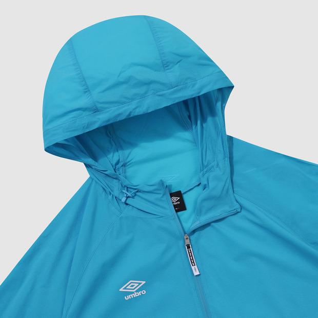 Umbro [Складывающаяся] Ультралегкая ветровка-дождевик с капюшоном для челночного бега на молнии Синяя (Uq221Sjk51)