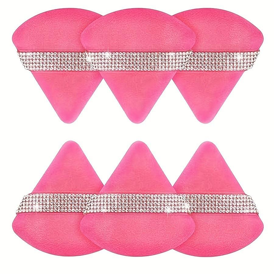 6 шт. Алмазный треугольный спонж для пудры - Мягкий спонж для макияжа лица - Спонж для фиксирующей пудры для рассыпчатой пудры, пудры для тела, для влажного и сухого использования,