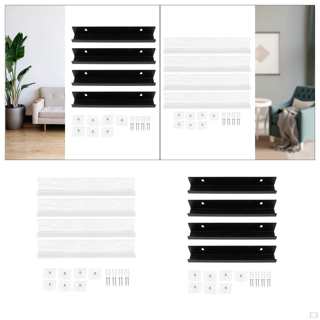 4 шт. акриловая полка для бейсбольных карточек, витрина, стойка для виниловых пластинок для гостиной