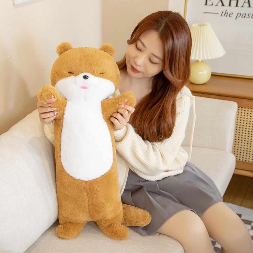 80Cm Kawaii Pillow Reallife Otter Plush Anime Toy Realistic Wild Animal Stuffed Soft Lovely Sloth Toys Cute Gift For Kids