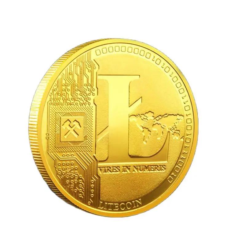 Litecoin Coin Коллекция памятных монет Виртуальная счастливая монета Сувениры Украшения для дома Поделки Украшения для рабочего стола Отличный подарок