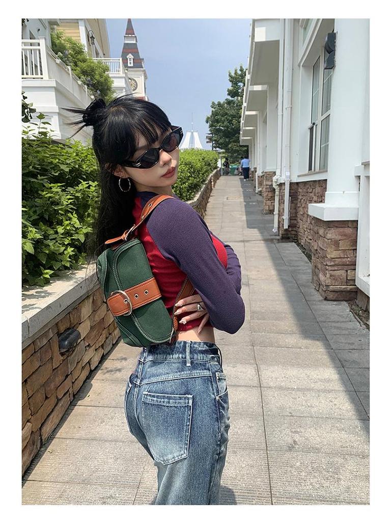 Женские джинсы клеш с широкими штанинами и высокой посадкой в стиле ретро на осень 2024 года