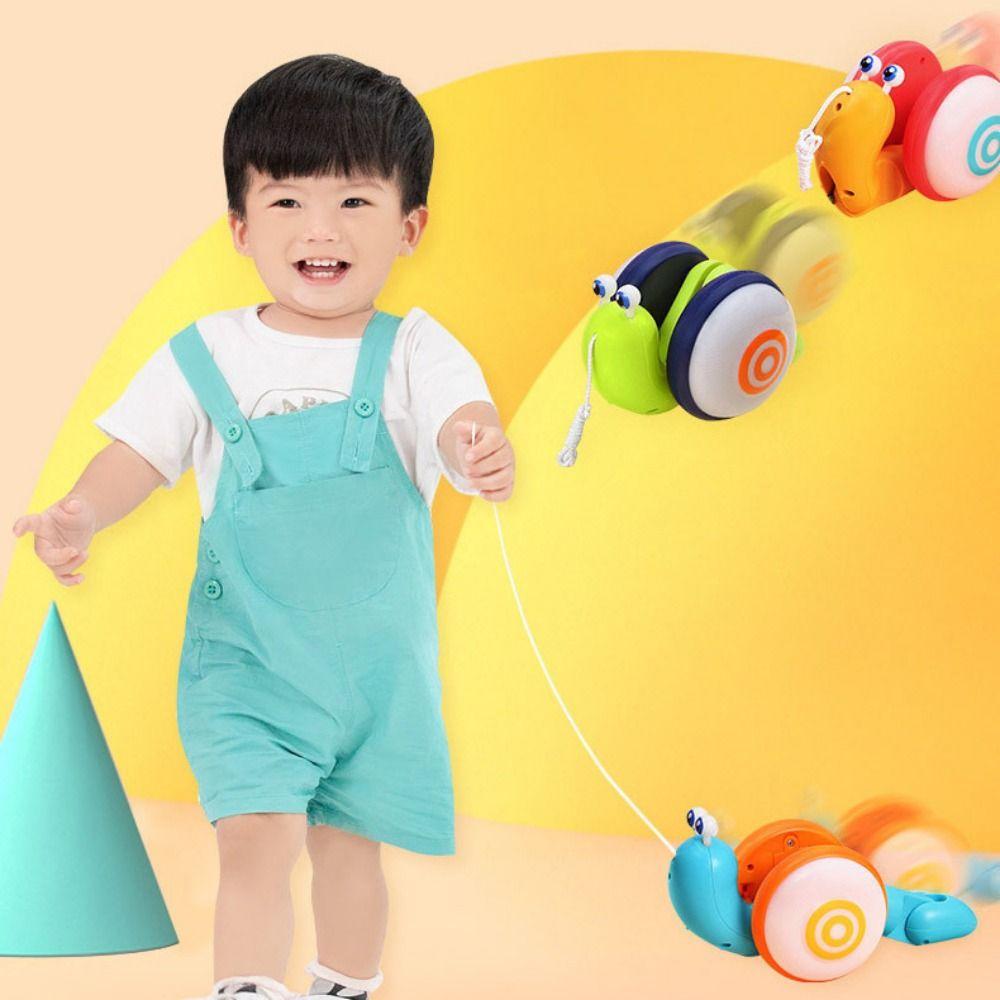 Learning To Walk Drag Rope Snail Cartoon Pet Pull-Along Snail Toy For Children