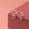 1 Pair of Simple Hollow Heart-shaped Pendant Earrings for Women, Lightweight Daily Accessories, Suitable for Daily Wear and Cute