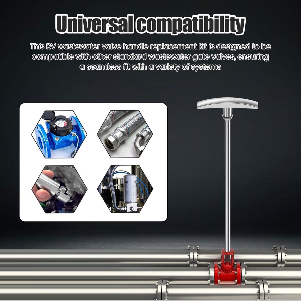 Удлинитель клапана сточных вод для автодома Удлинительная трубка Ручка Удлинительная штанга для управления отходами Рычаг-удлинитель клапана отходов