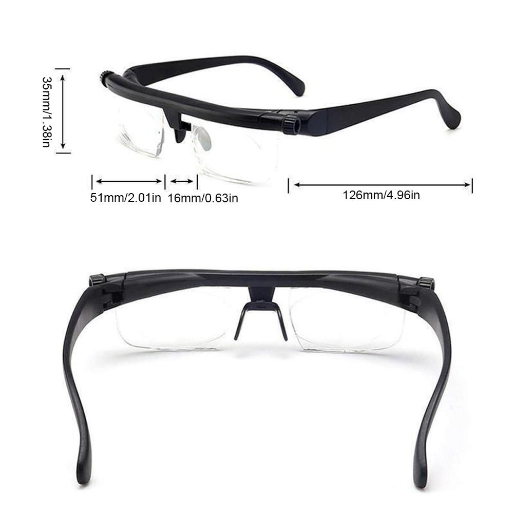 -6D To +3D Myopia Presbyopia Eyeglasses Variable Focus Distance Adjustable Strength Lens Eyewear Auto Adjusting Reading Glasses