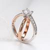 X-shaped Diamond Inlaid Women's Fashion Simple Little Ring Ring