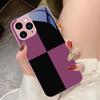 Черно-белая сетка фиолетовый для iPhone 16 Pro Max 15 Pro 14 13 12 Mini 11 XS Max XR 7 8 Plus SE 2022 чехол для телефона из закаленного стекла