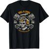 Hell And Steel Biker Skull Motorcycle Men's T-Shirt