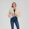European and American women's clothing autumn and winter artificial fur short coat women's clothing top splicing Mao Mao thermal jacket