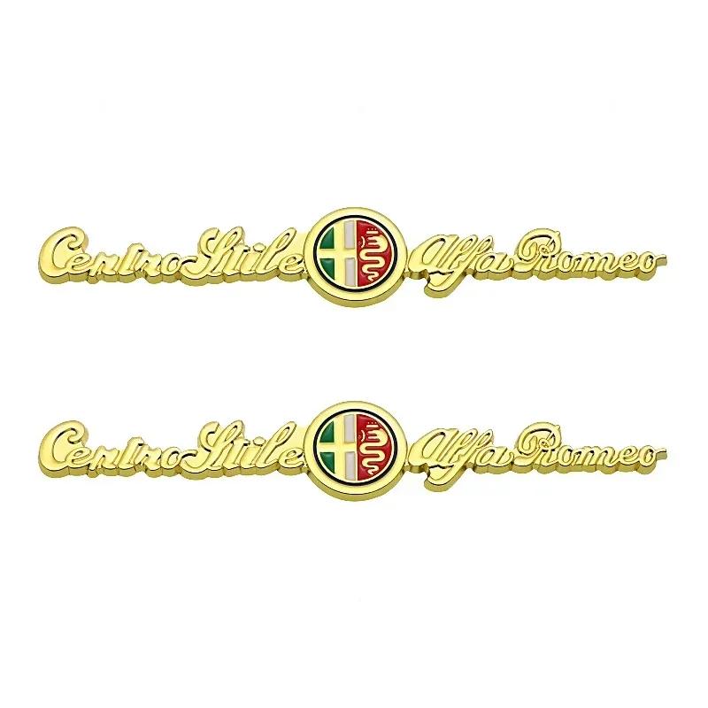 Metal Car Body Sticker Emblem Styling for Alfa Romeo 147 155 156 159 Mito Giulia GT Giulietta Auto Rear Trunk Badge Accessories evx852