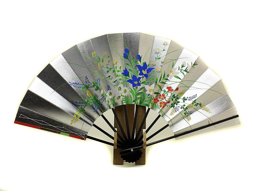 Kyoto Decorative Imperial 9 Inches and 5 Made In Comes with Fan Japanese Entrance Japanese New Year Front and Back Patterns Height 29cm X Width 51cm