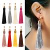 Женские серьги-капли в этническом стиле в винтажном стиле в стиле бохо, висячие серьги-кольца с кисточками