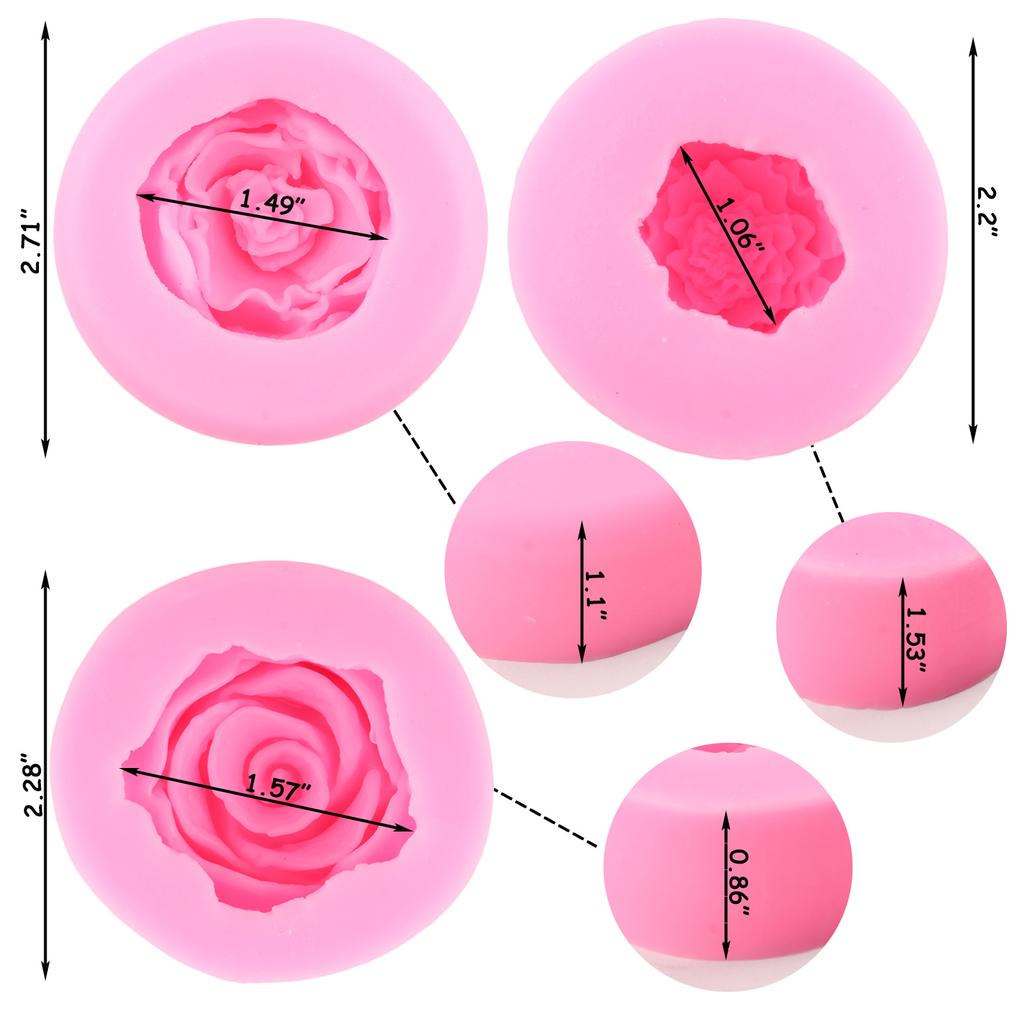 Силиконовая форма с цветком розы, свадебная помадка, инструменты для украшения торта, топпер для кексов, сделай сам, формы для конфет, шоколада и мастики