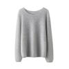 Silk Cashmere Women's Loose Fit Round Neck Sweater - Soft & Fluffy Touch