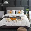 Cartoon Animal Cute Fox Flower White Bedding Set 3pcs Duvet Cover Pillowcase Kids Adult Quilt Cover Double Bed Set Home Textile
