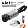 4 In 1 Multi Connectors Cable Fast Charger Charger Cord Multifunction Multi Charging Cable Short