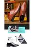 Мужские большие кожаные formal shoes на шнуровке - Корейский стиль Черные рабочие туфли