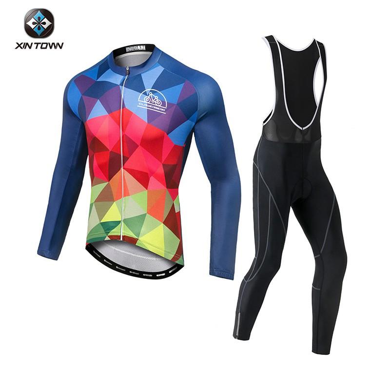XINTOWN Cycling Bib Set Breathable Lightweight Mens Bicycle Clothing