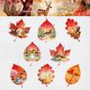 JIANWU Leaf Viewing Series Vintage Maple Leaf Scene Landscape Material Collage Scrapbook Sticker Creative DIY Journal Stationery