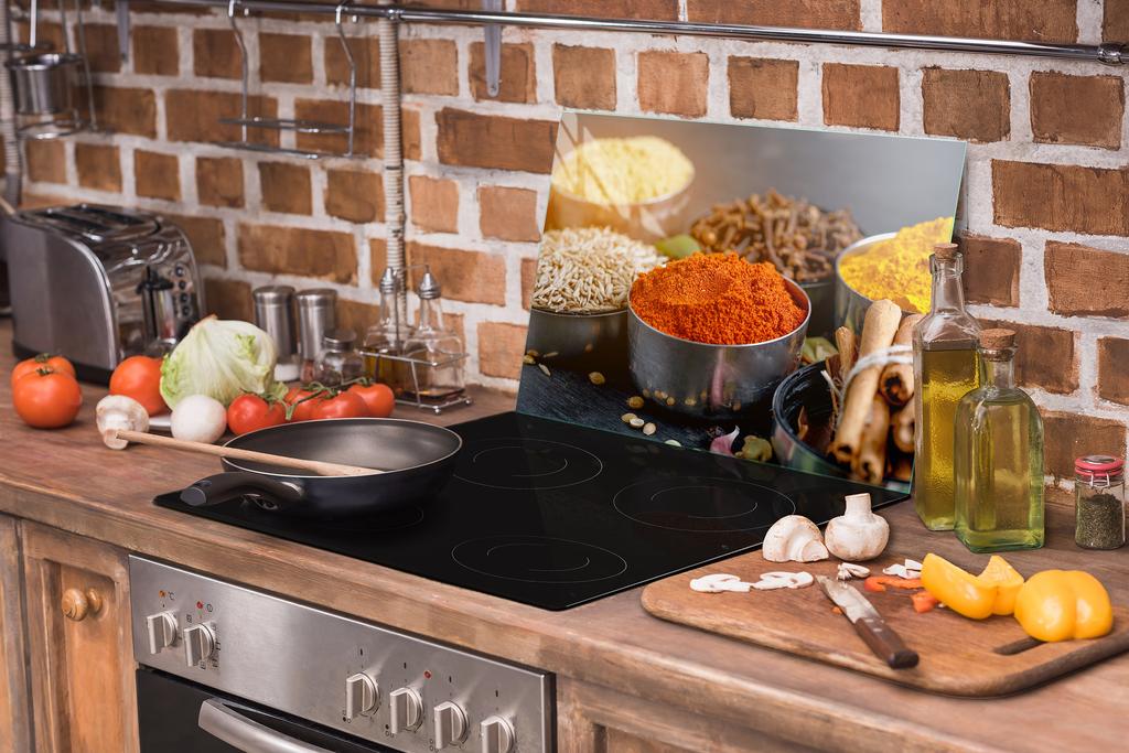 Glass protective plate for the stove 70x52 Kitchen