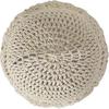Dww-Women's fine cotton beanie (beige), hand-knitted summer flower skull beanie