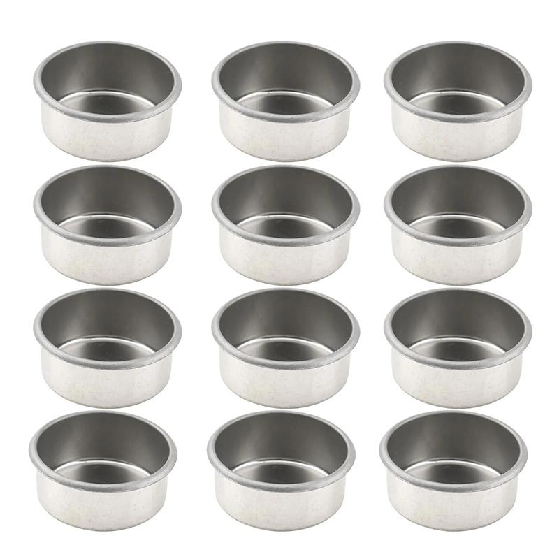 10Pcs Candle Molds Reusable Iron Home Decor Candle Holder DIY Tealight Cup Candle Making Containers Tealight Tins