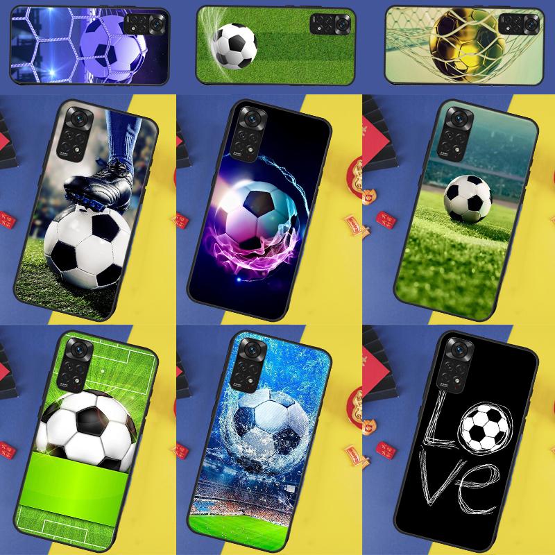 Football Case For Xiaomi Redmi Note 9 10 11 12 13 14 Pro 9S 10S 11S 12S Redmi 14C 10C 12C 13C Cover
