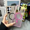 Translucent Matte Hard PC Phone Cases For Samsung Galaxy S25 S24 S23 S22 Ultra S21 Plus S20 FE Case For Magsafe Magnetic Cover