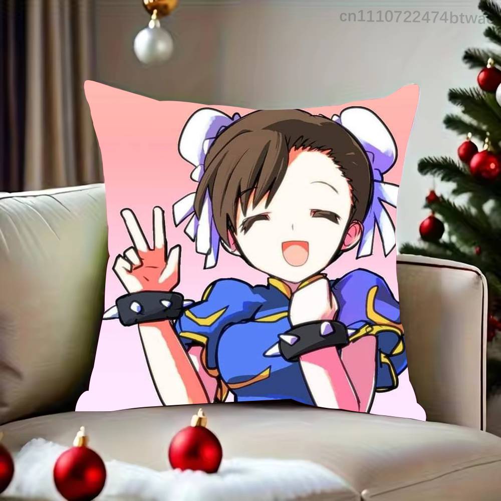 SStreet Fighter CChunLi Pillowcases Cute Funny Pillow Case For Wedding Party Home Decor Comfy Pillow Cove