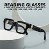 New Oversized Square Presbyopic Reading Glasses Unisex Marbling Retro Computer Eyewear Spectacles With Diopter +0.5to+3.0