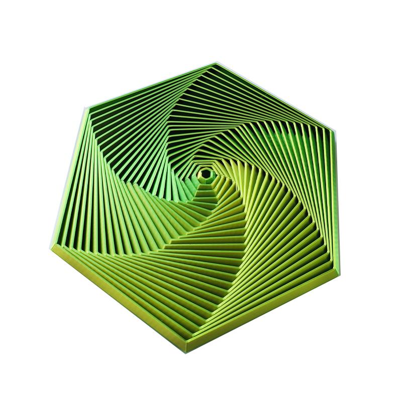 Hexagonal 3D Printed Stacking Puzzle Music Box Illusory Rotating Fidget Toy Adult Stress Relief Decoration Magic Illusion Gift