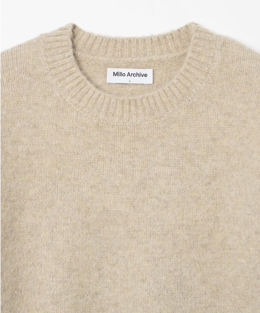 MILLO ARCHIVE Crop Silhouette Knit [Melange Beige] (Type A)