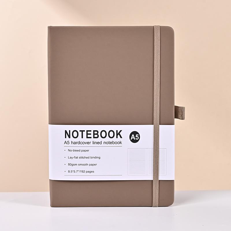 Эксклюзивная записная книжка на завязках из искусственной ПУ кожи - издание «Макарон» с линованными страницами цвета слоновой кости