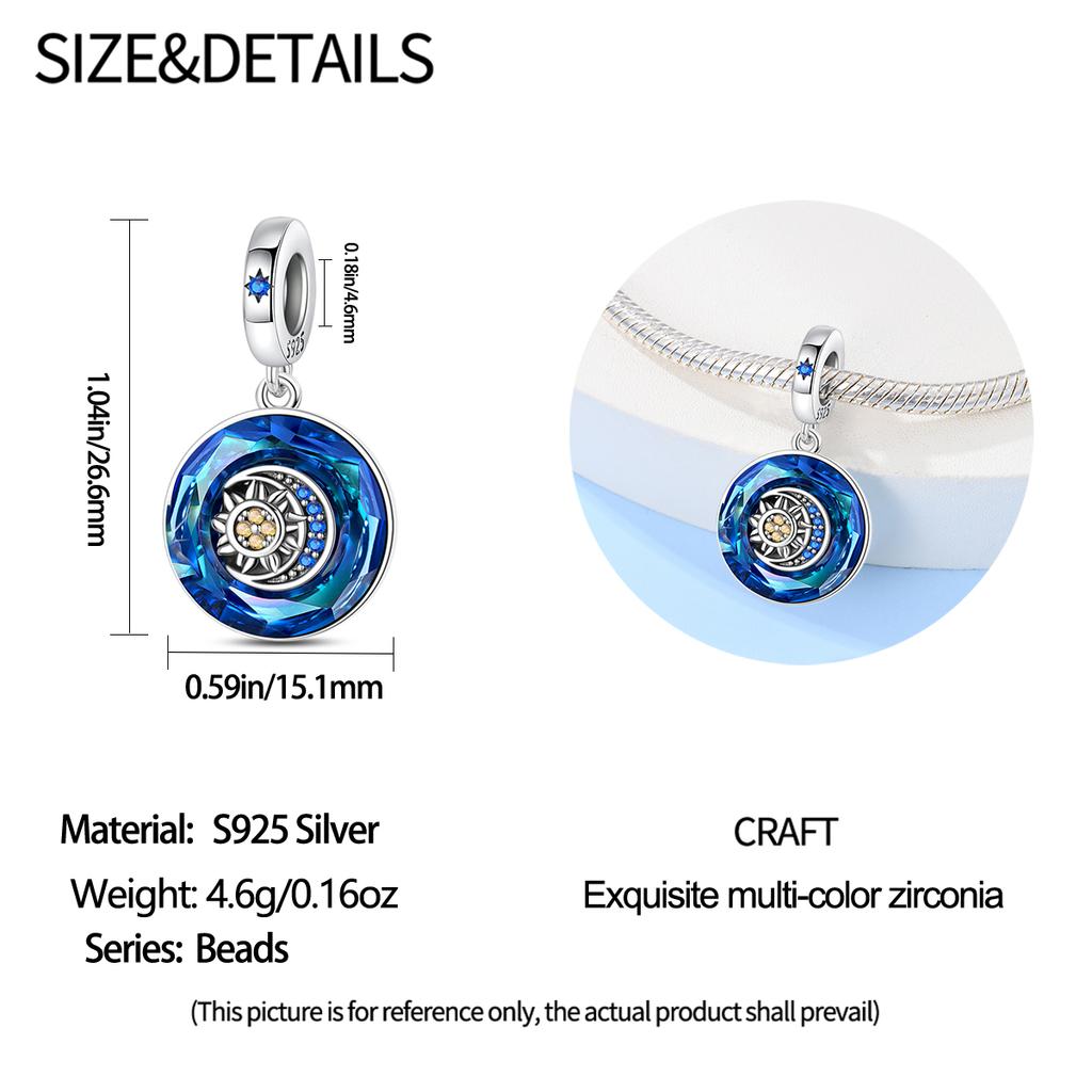 Подвеска Шарм Медь Солнце Луна Подвеска Бусины Подходят для Оригинального Браслета Для Изготовления Ювелирных Изделий Подарок на День Святого Валентина