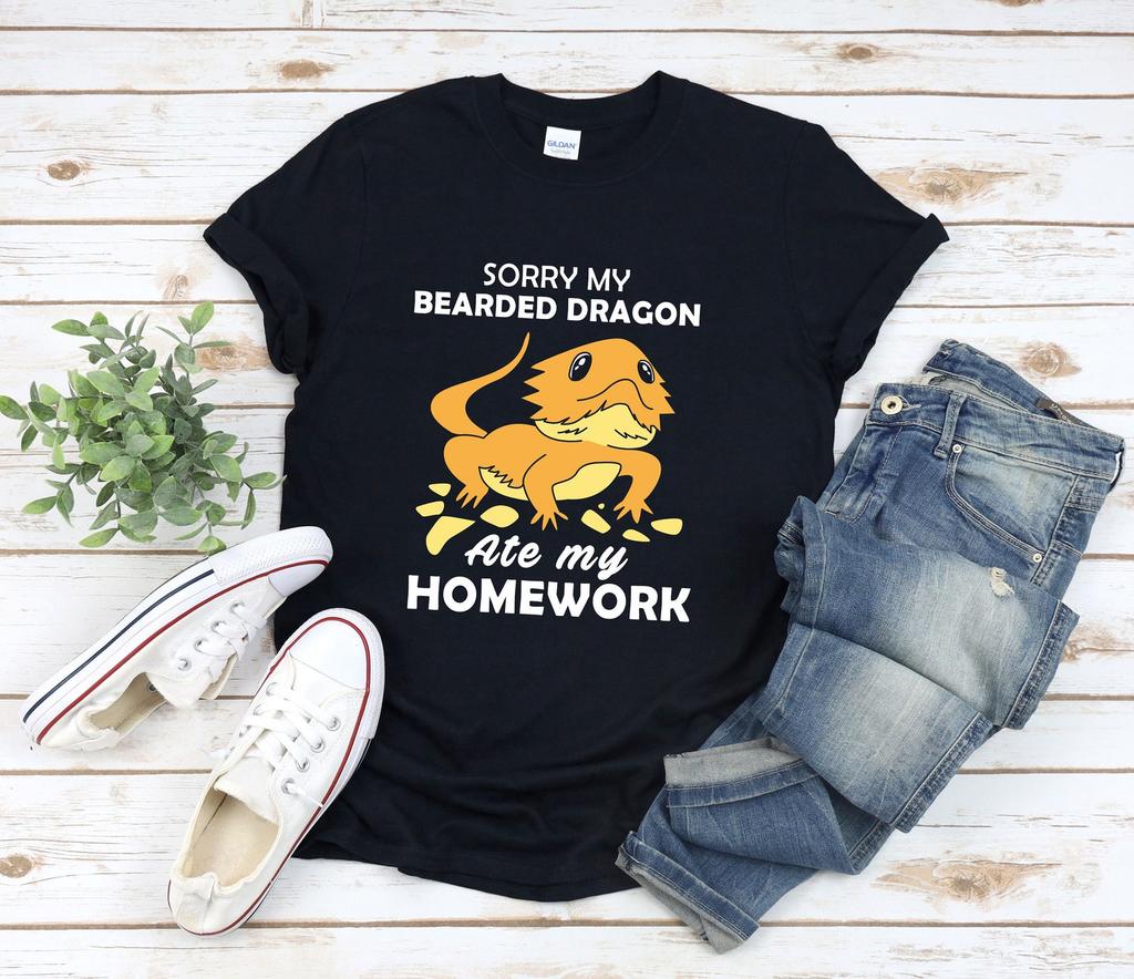 Funny Bearded Dragon and kids tshirt, Sorry My Bearded Dragon Ate My Homework, Funny Reptile and kids tshirt, Bearded Dragon Tand kids tshirt