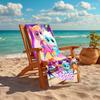 Personalized customized proof beach towel with SuperKitties pattern - soft, absorbent,quick-drying,perfect swimming,camping&bathing