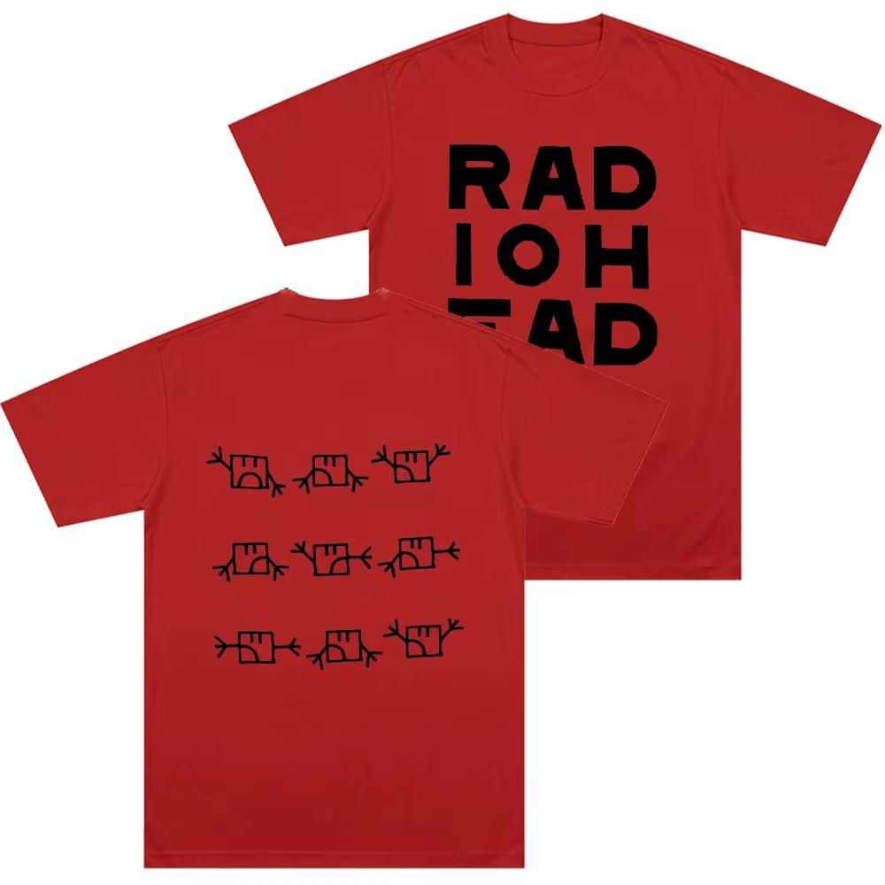 Футболка Radiohead Semaphore Рок-группа Хлопок Короткие рукава Женщины Мужчины Топы Одежда Винтажные Повседневные Футболки Streetwear