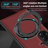 For Samsung Galaxy Z Fold7 5G Magnetic Case Carbon Fiber Texture PU + TPU Kickstand Phone Cover