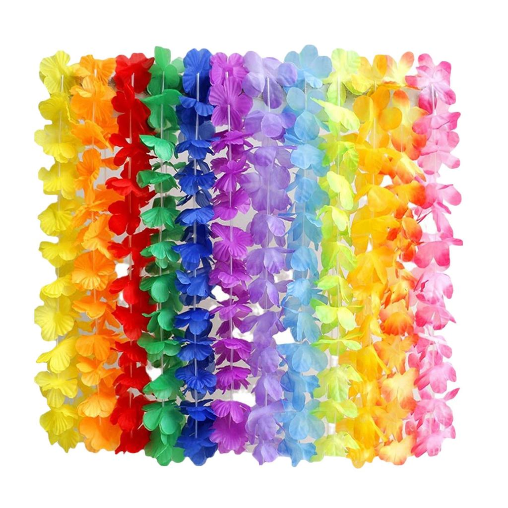 Красочные гавайские гирлянды с тропическими цветами Гавайские украшения, подходящие для летнего пляжного украшения бассейна Подарочные принадлежности