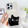 LZ11 Cat Cute Art Design Soft Phone Case for Samsung S24 Ultra S23 Plus S21 FE A16 A54 A34 A05 A06 Infinix Hot 40 30i Lens Protection Shockproof Cover