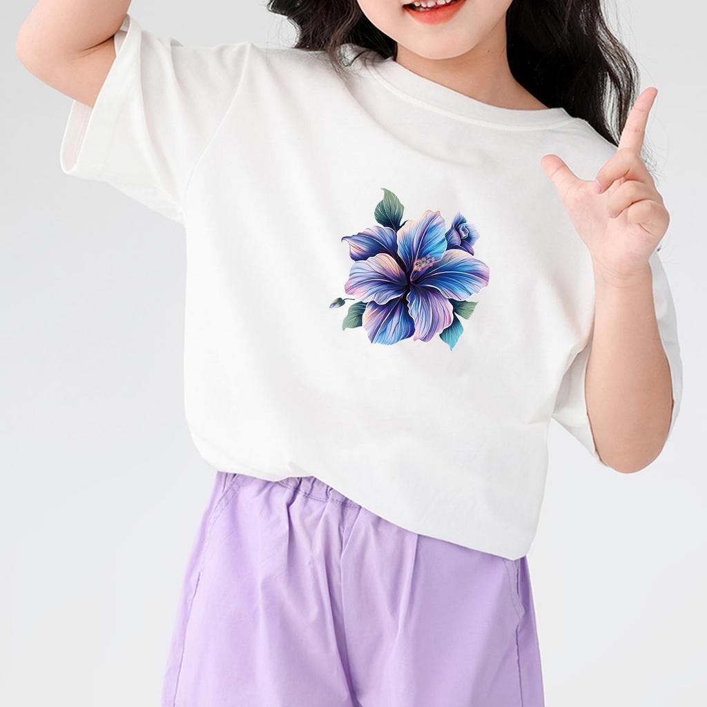 15 см Цветочная серия Термонаклейка На Одежду Индивидуальный Логотип Сделай Сам Наклейки На Одежду Футболки Толстовки Термоперенос Наклейка