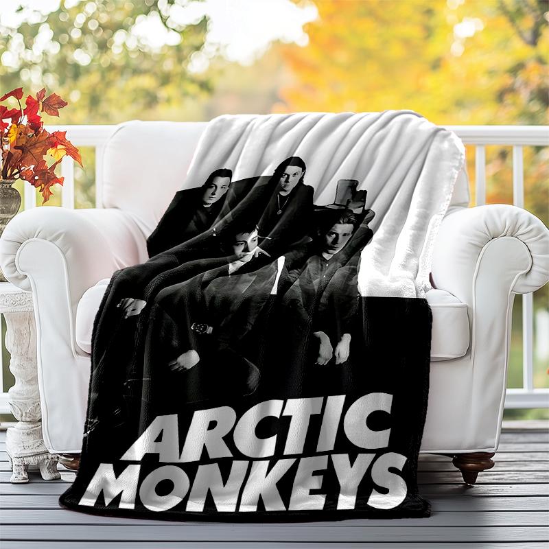 Arctic Monkey Band Flannel Blanket Soft All-Season Throw, Design for Camping, Car Travel, Hiking Sofa, Bed, Office Perfect Gift for Parties