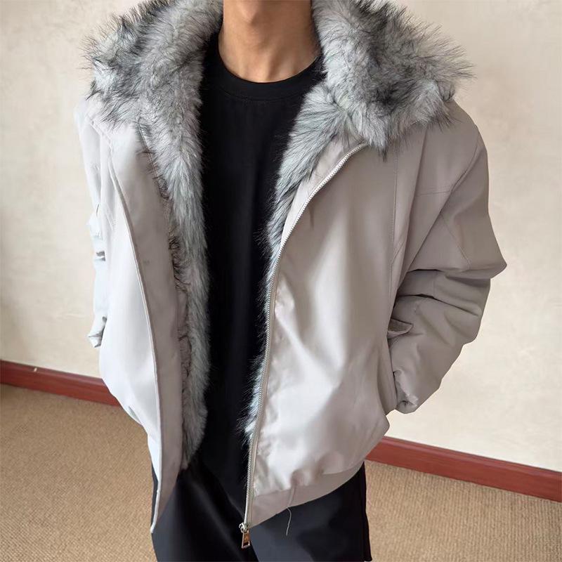 Стеганая хлопковая куртка American Wolf King с меховым воротником - Зимняя коллекция 2025