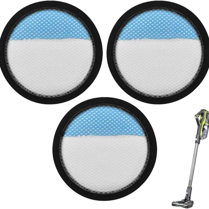3 шт. моющихся фильтров для беспроводного пылесоса-стика Ryobi 18V 1 + PCL720, PBLSV716, PBLSV717, запасные части, сравнить с деталью A32SV720N