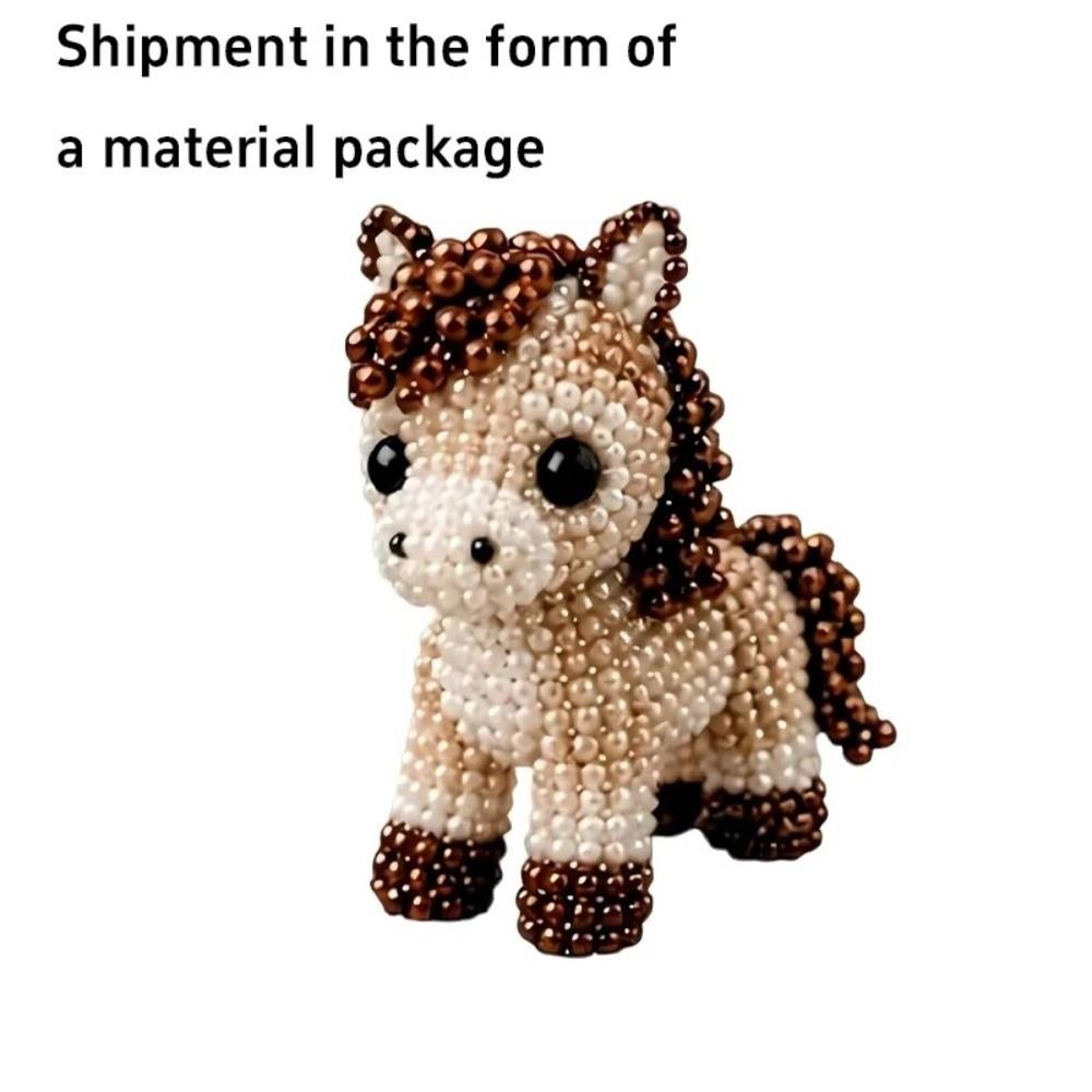 Craft 3D Beaded Animal Kit Animal Shape DIY Bead Craft Kit DIY 3D Beaded Ornament Set  Home Decor